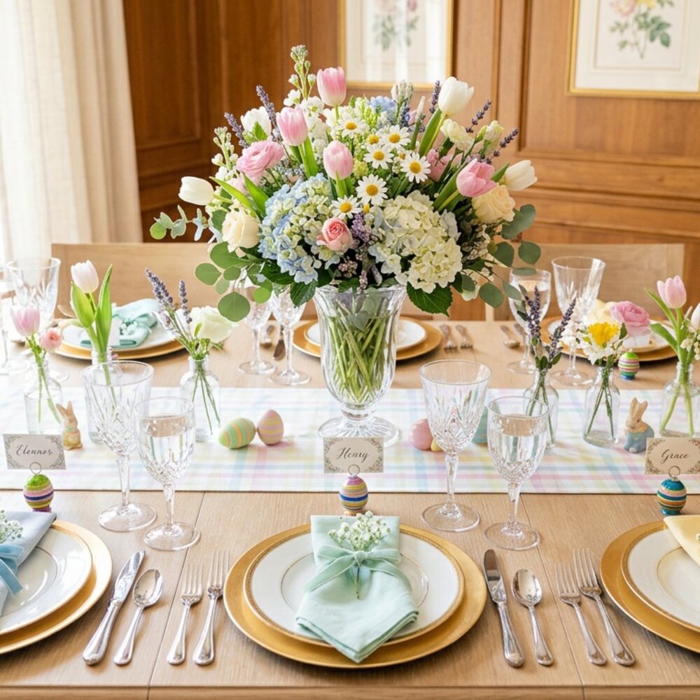 12 Colorful Easter Egg Place Card Holders